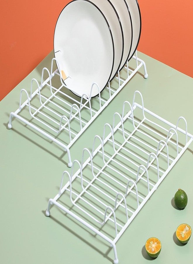 CHEOTIME Metal Dish Drying Rack, Vertical Dish Drainer Plates Holder Kitchen Cabinet Storage Rack Dish Plate Drying Rack Drainer Stand for Lids, Cups, Cutting Boards and Books - Image 4